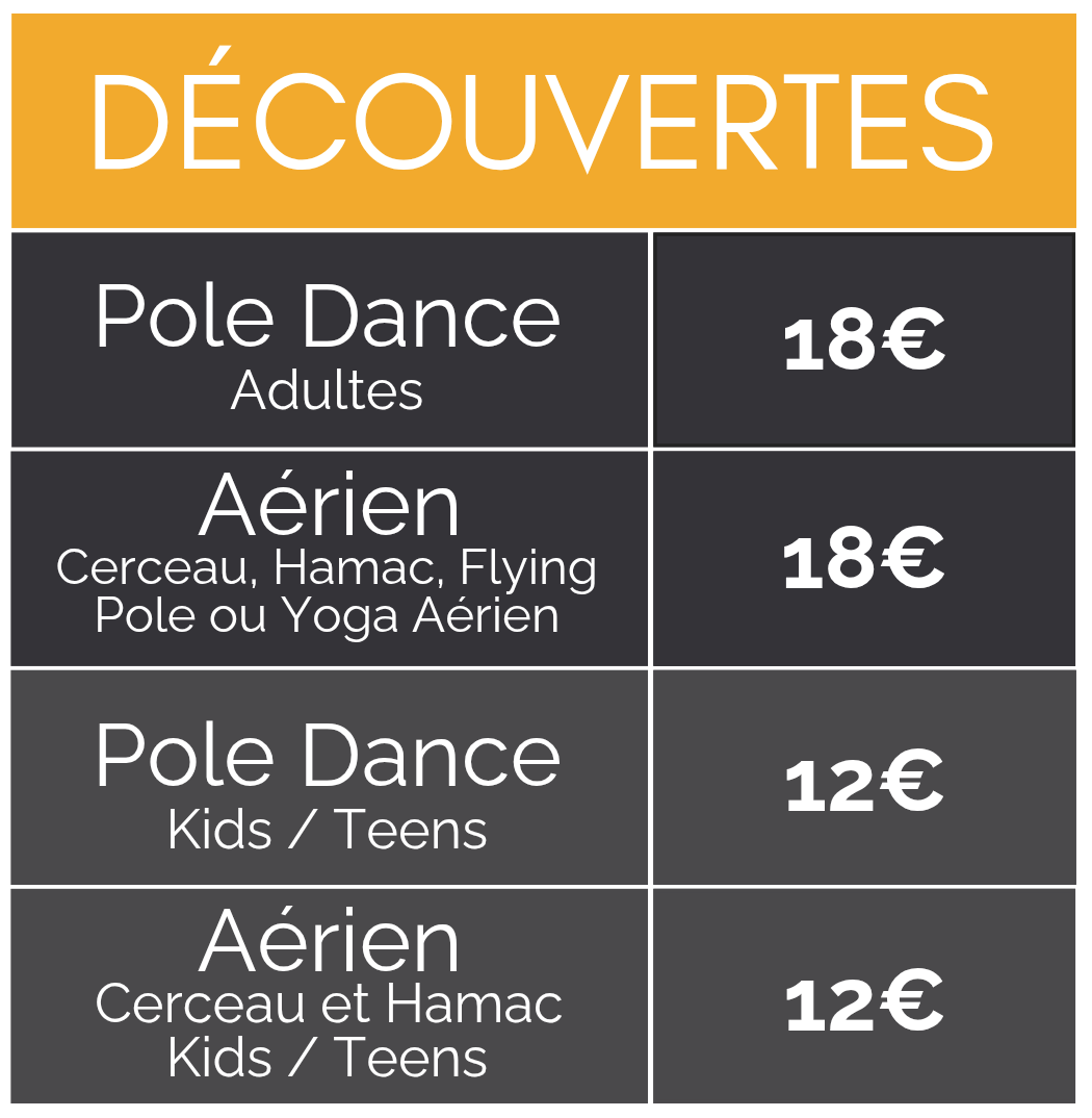 Les offres découvertes chez Artistic Pole