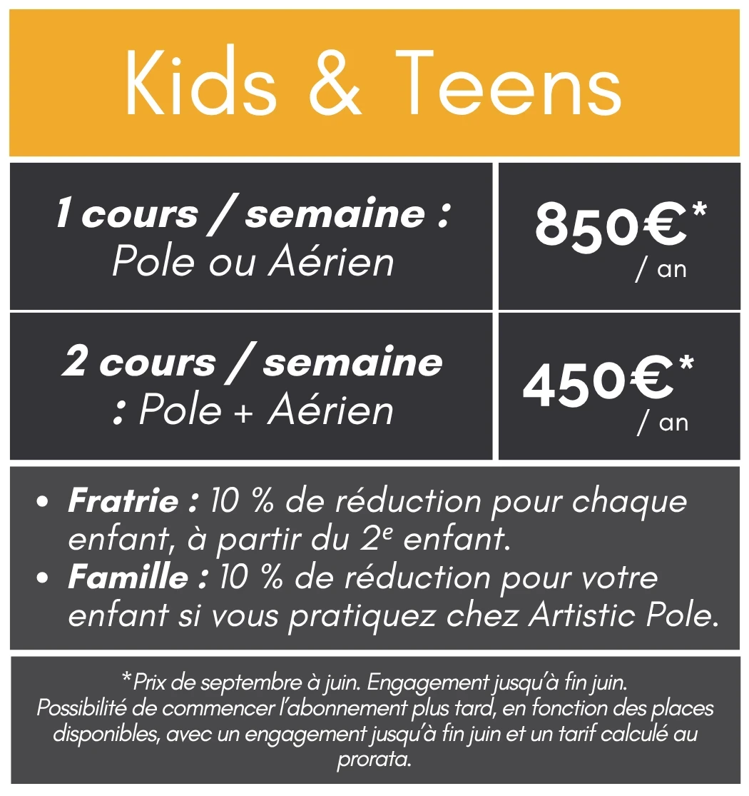 Les crédits chez Artistic Pole